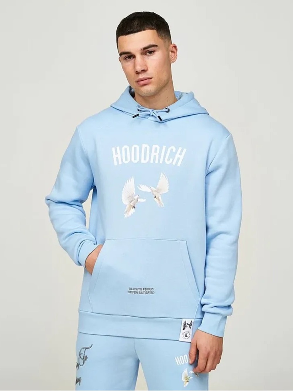 Hoodrich Take Flight Dove Pale Blue Graphic Pullover Hoodie